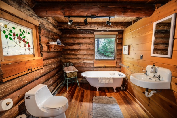 Wooden bathroom